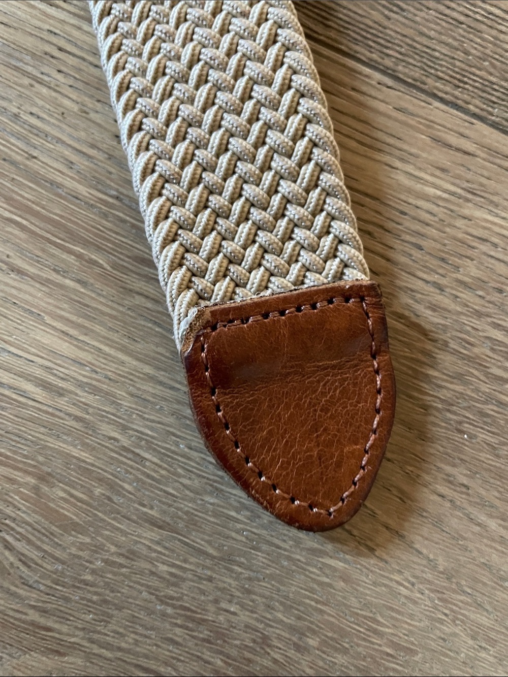 Tommy Bahama Belt Stretch Webbing Brown Leather Ends Mens Size L/XL - Picture 4 of 8